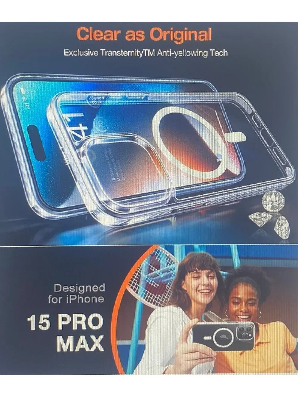 Torras Magnetic Case for iPhone 15 Pro Max Clear